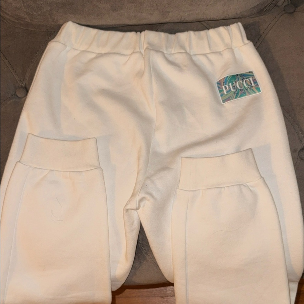 Emilio Pucci Cream Kids Sweatpants